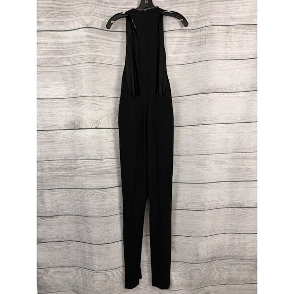 NWT The Kooples Black Sleeveless Jumpsuit With Chain Neck Detail Size 2 - Picture 3 of 4